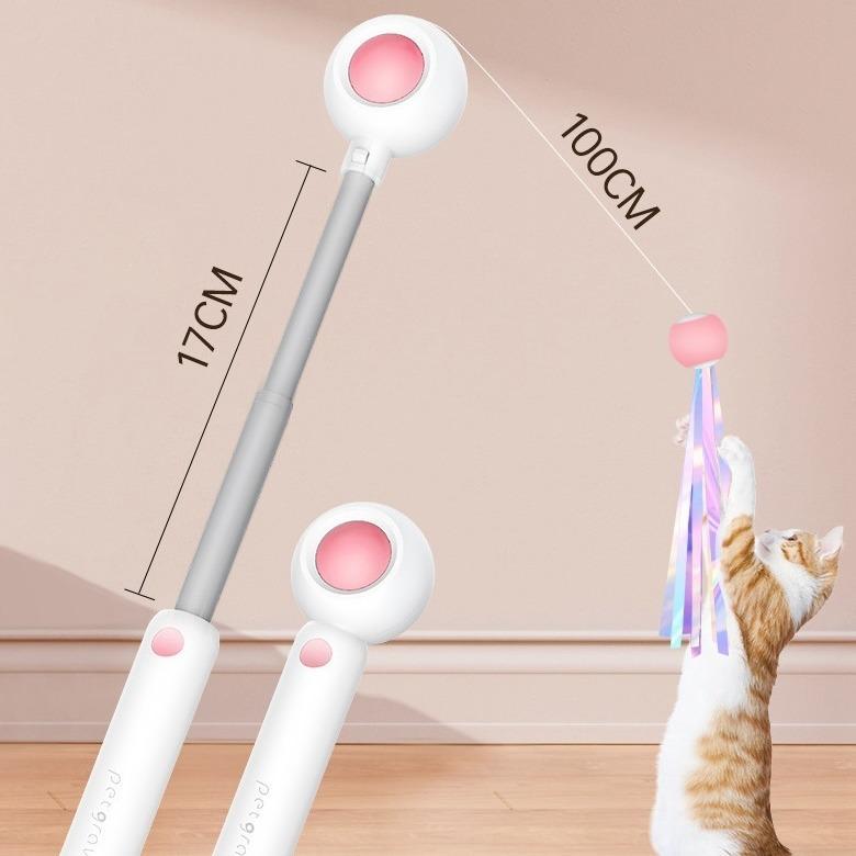 Retractable Laser Cat Stick Toys Cat Toy BallsKitten Playing Cat Laser Teaser Wand ABS PPMaterial Safe And None Toxic, Universalinteractive Toy