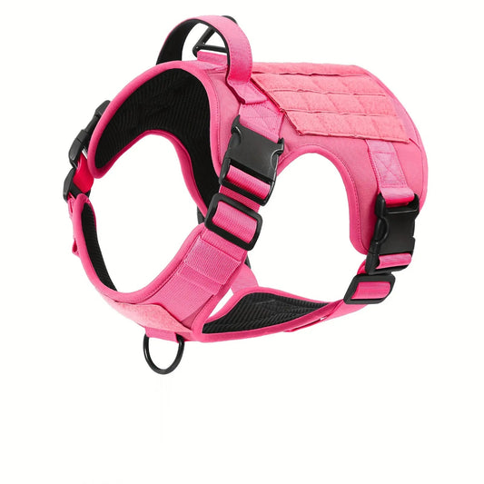American Local Tactical Pet Service Dog Harness Vest Adjustable Reflective Dog Harness Metal Buckle Hiking Training