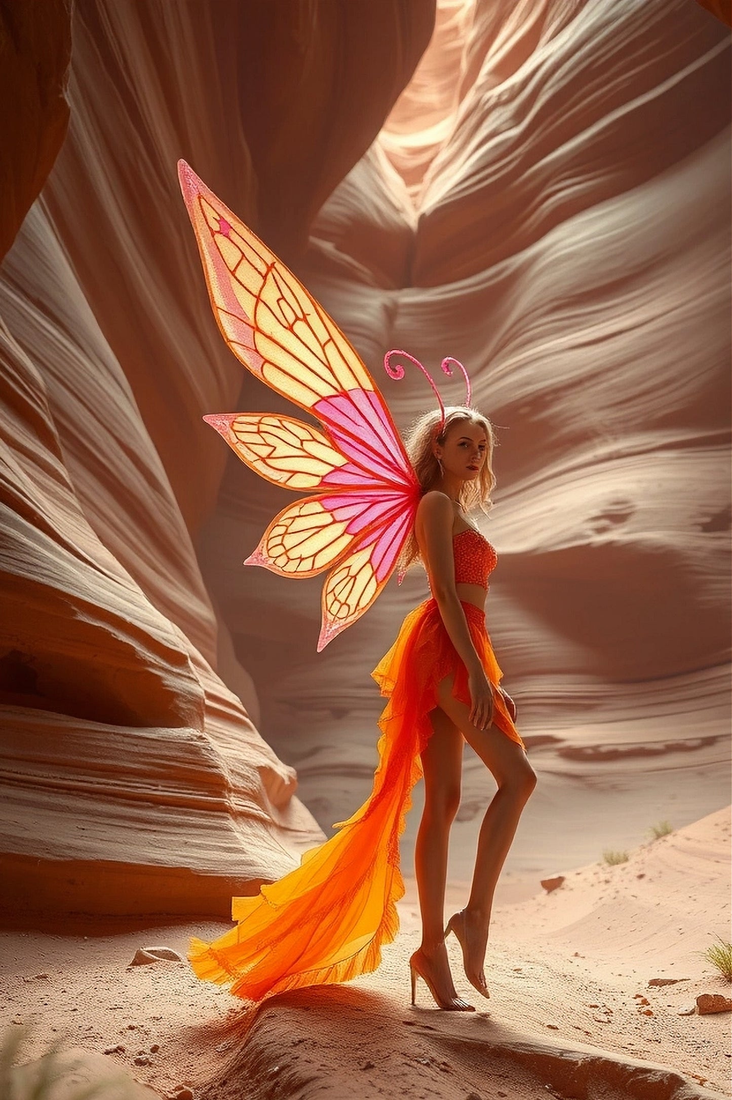 Fairy in slot canyon Mug with Color Inside