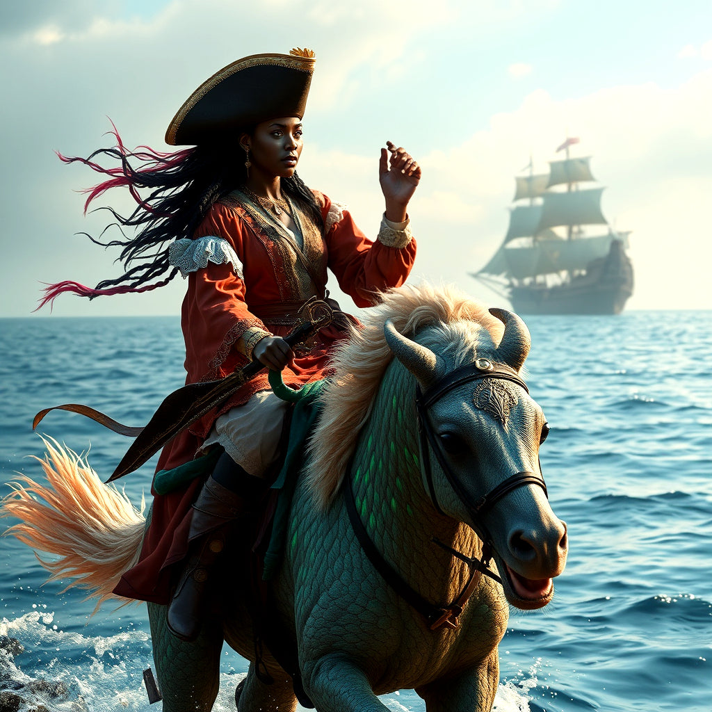 Pirate woman Mug with Color Inside