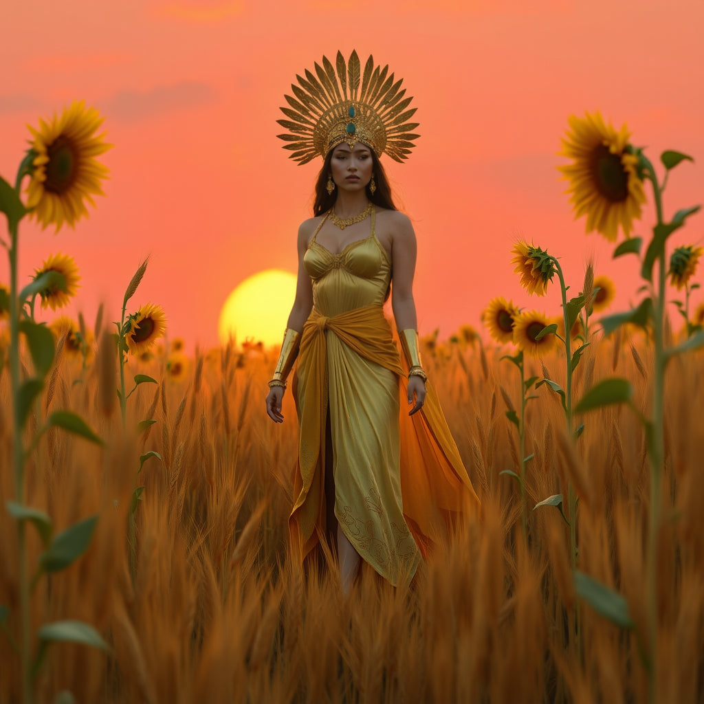 Sun Goddess Mug with Color Inside