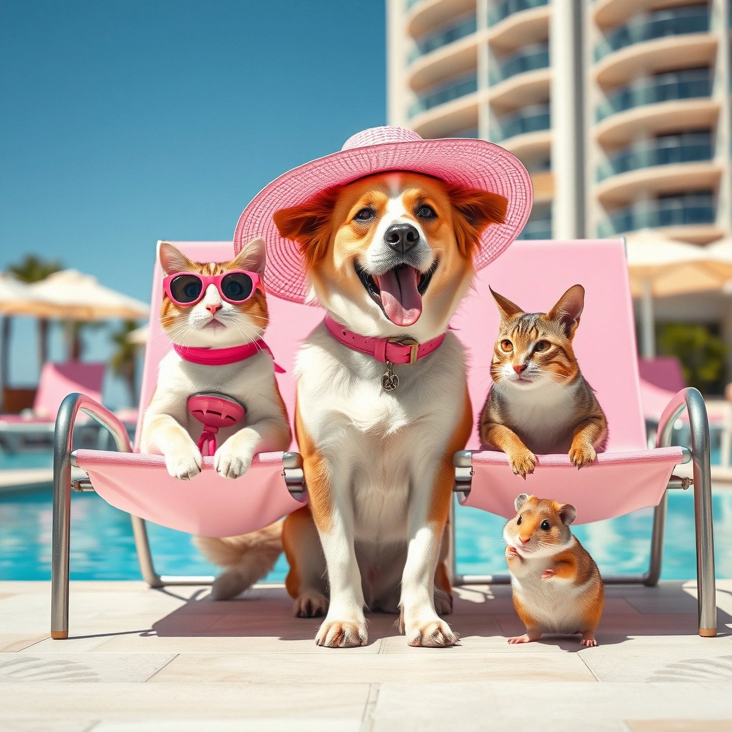 animals on Vacation Can koozie